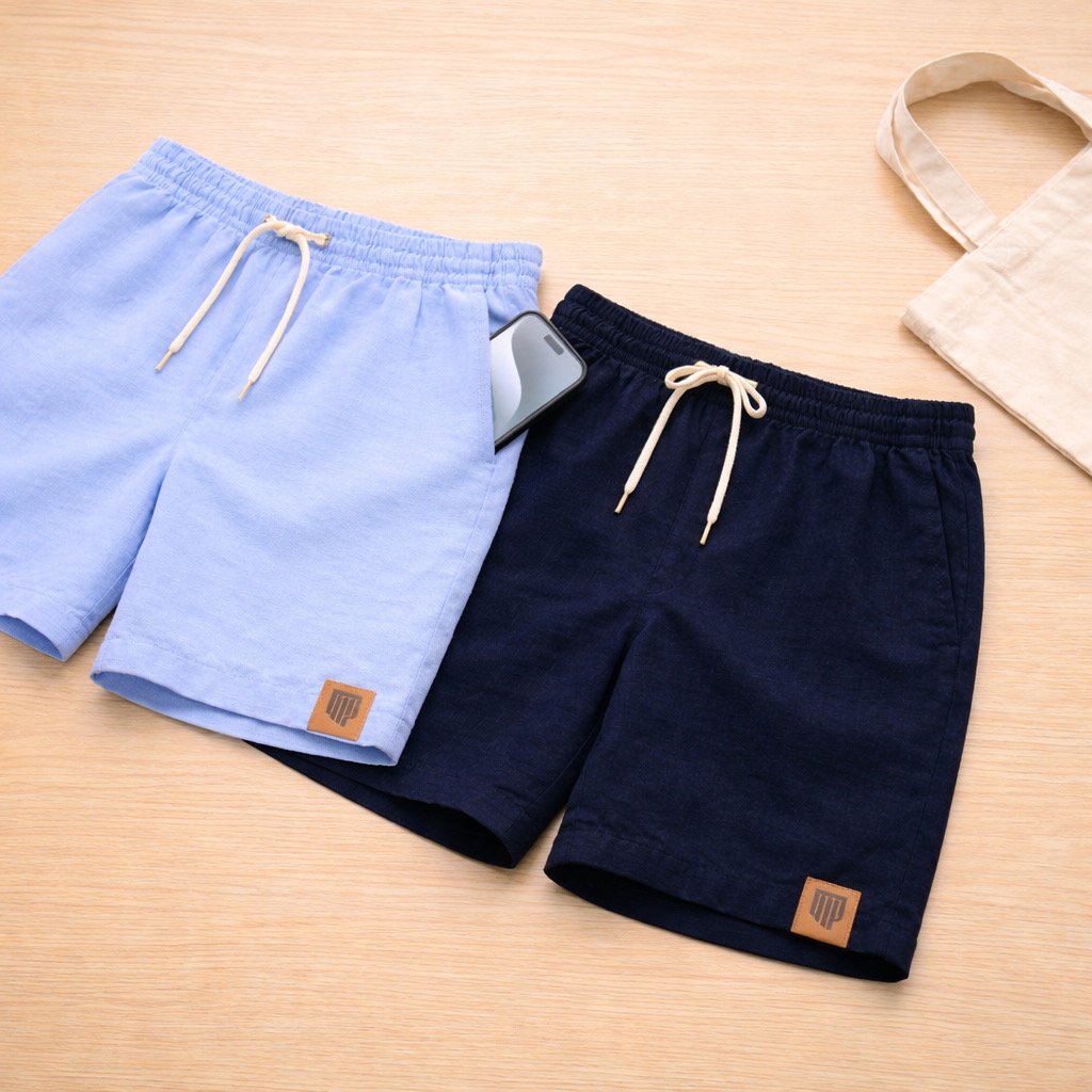 Kit 2 Shorts Linho Masculino Mauricinho Old Money — foto 10