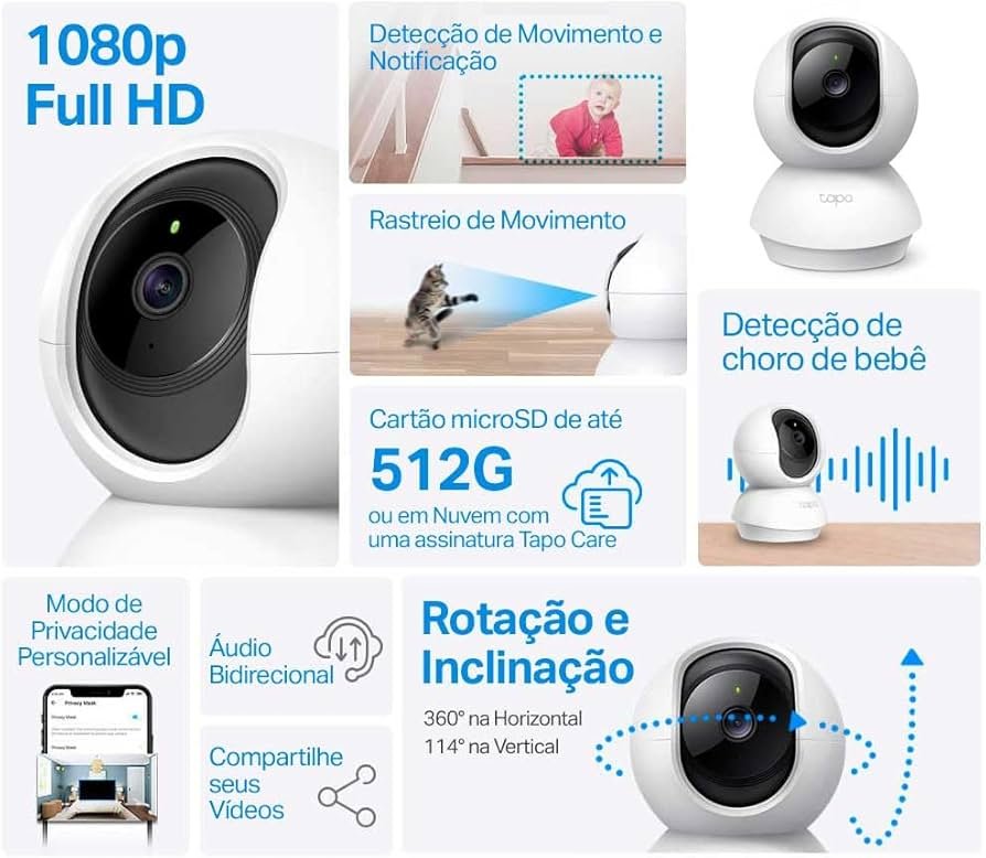 Câmera de Segurança Wi-Fi TP-Link Tapo C200 1080p Full HD — foto 2